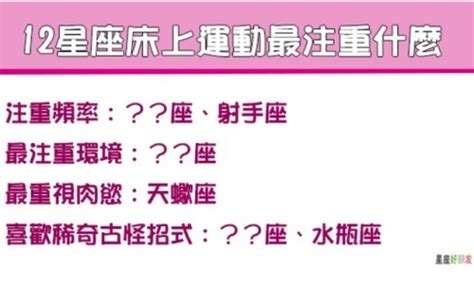 星座做愛|越做越愛！12星座做愛時最注重「那些事」｜星座好朋 